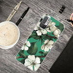 Xiaomi Redmi Note 10 5G / Poco M3 Pro 5G Asia maalattu valkoiset kukat