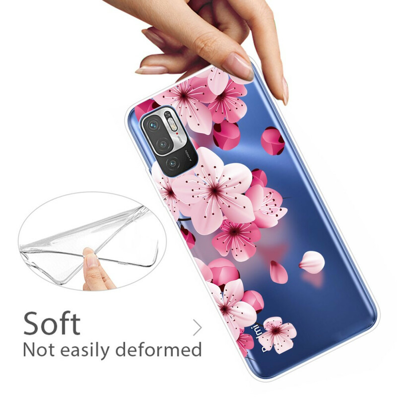 Xiaomi Redmi Note 10 5G / Poco M3 Pro 5G Case Pieni vaaleanpunainen kukkia