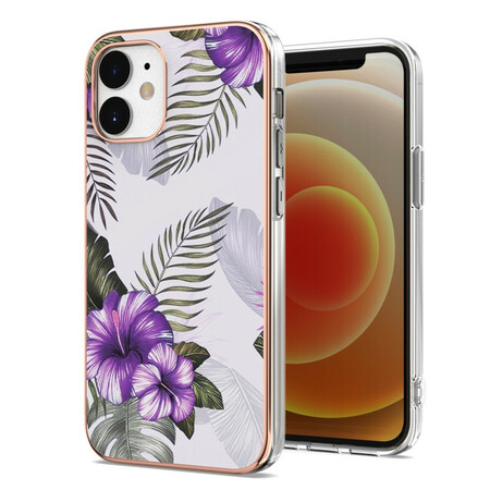 Kotelo iPhone 12 Mini violetit kukat