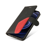 Suojus iPhone 12 Mini -puhelimelle keinonahkainen kaksivärinen muotoilu