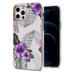 Kotelo iPhone 12 / 12 Pro violetti kukkia