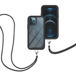 iPhone 12 / 12 Pro Hybridikotelo, jossa on kiinnityslenkki ja ääriviivat väri