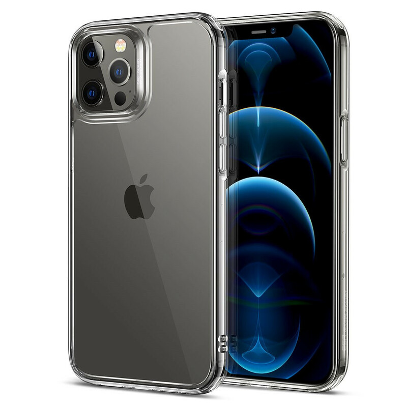 iPhone 12 / 12 Pro Kotelo Lasinen takalasi ja silikonireunat