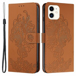 Kotelo iPhone 12 / 12 Pro Tiger Baroque ja hihna