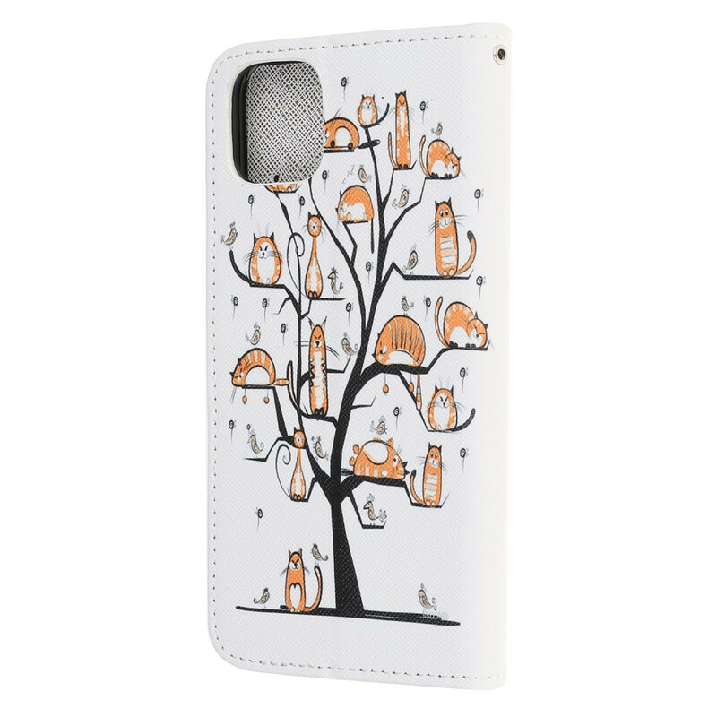 iPhone 13 Mini Funky Cats Lanyard Kotelo