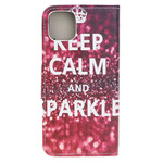 Kotelo iPhone 13 Mini Keep Calm ja Sparkle