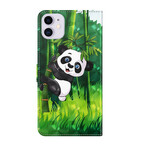 Kotelo iPhone 13 Mini Panda ja Bambu -puhelimelle