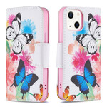 Kotelo iPhone 13 Mini Maalattu perhosia ja kukkia