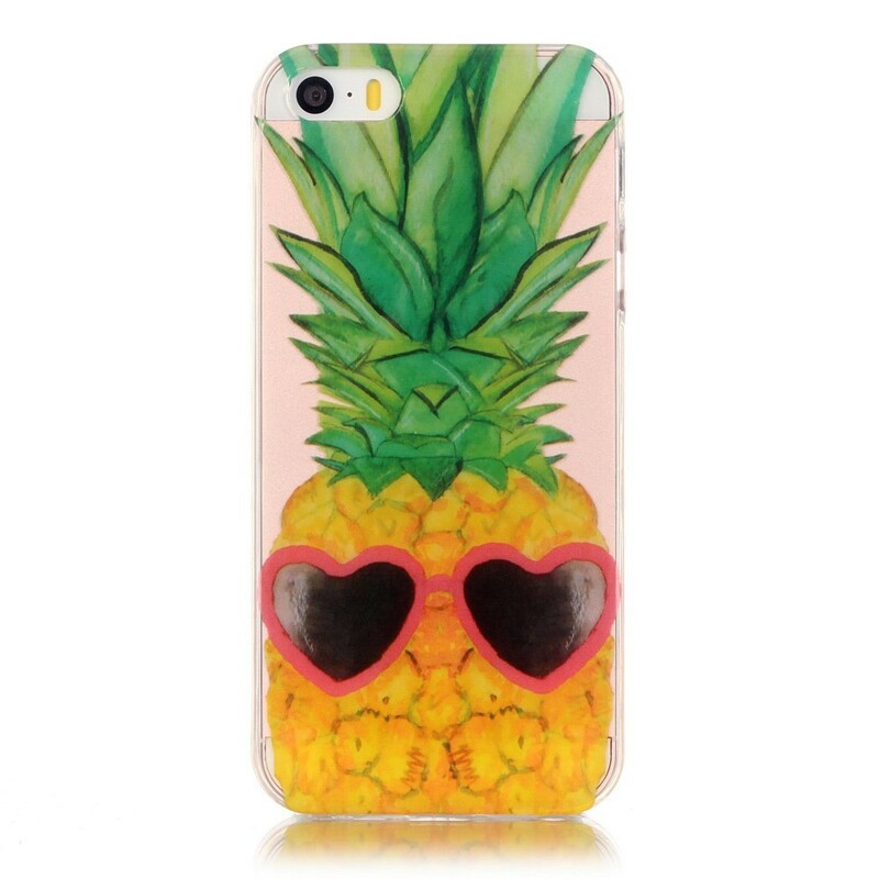 iPhone SE/5/5S läpinäkyvä asia Incognito ananas