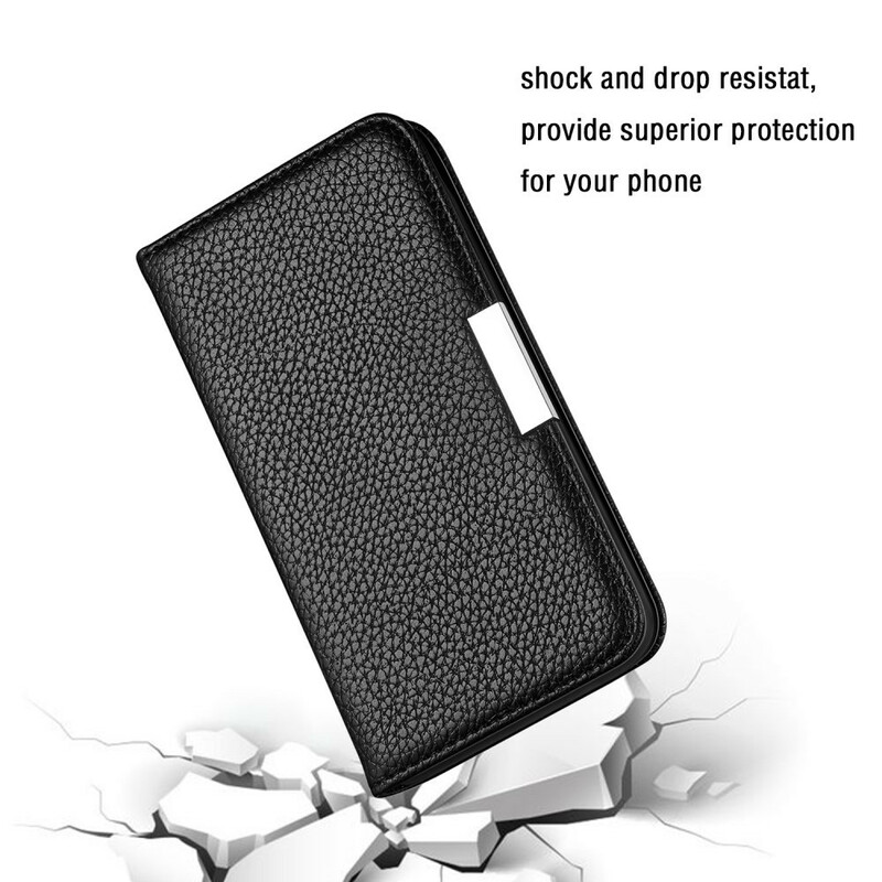 Flip Cover iPhone 13 Mini keinonahkainen Litchi Ultra tyylikäs