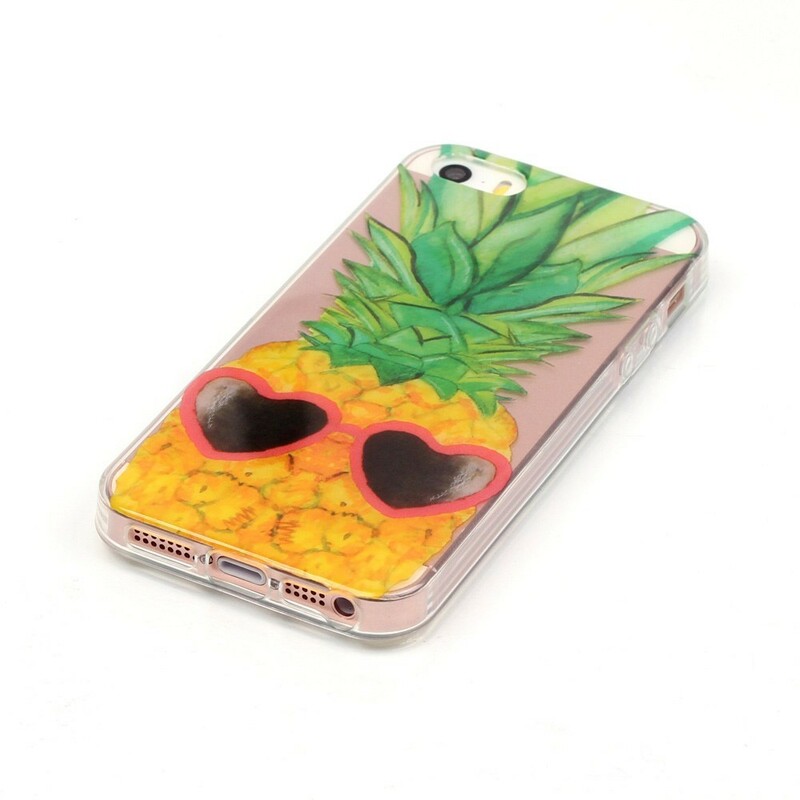 iPhone SE/5/5S läpinäkyvä asia Incognito ananas