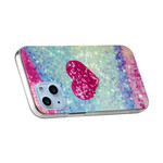 iPhone 13 Mini Marble Glitter kotelo