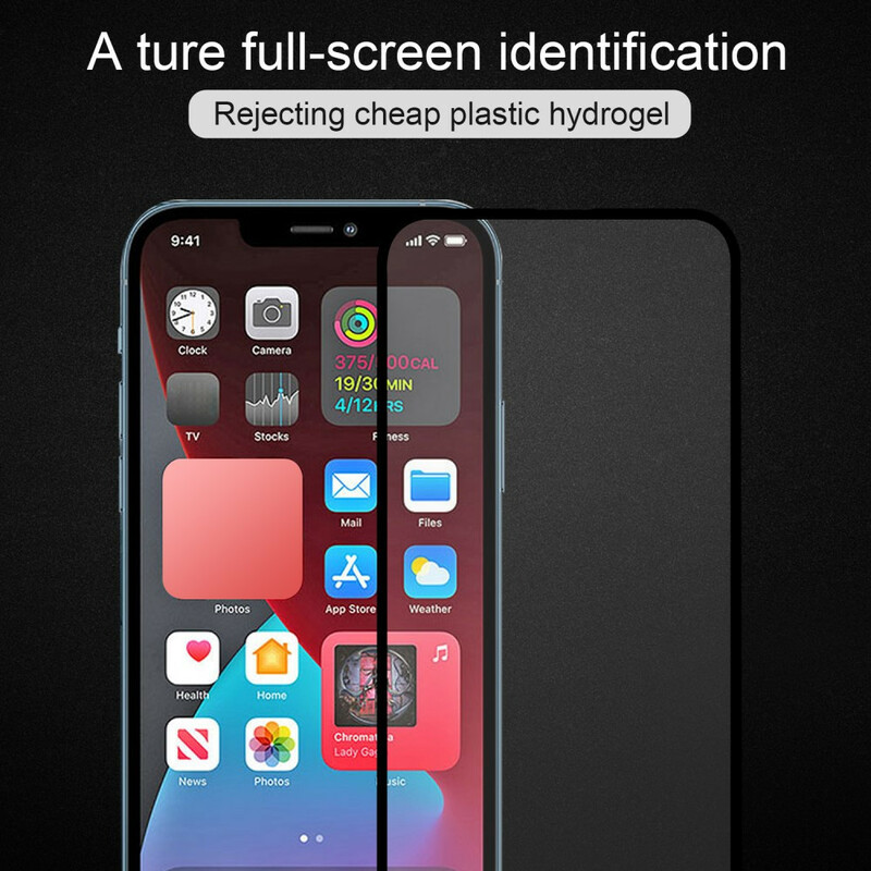 Musta Contour karkaistu lasi näytönsuoja iPhone 13 Mini