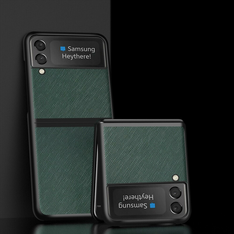 Samsung Galaxy Z Flip 3 5G tekonahkainen kotelo kuvioitu