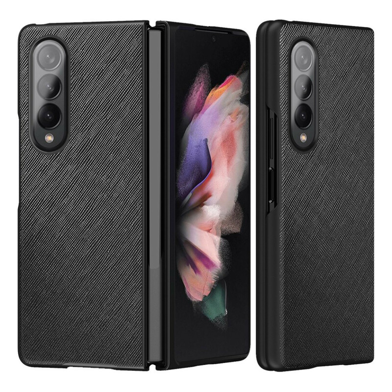 Samsung Galaxy Z Fold 3 5G Teksturoitu nahkainen kotelo
