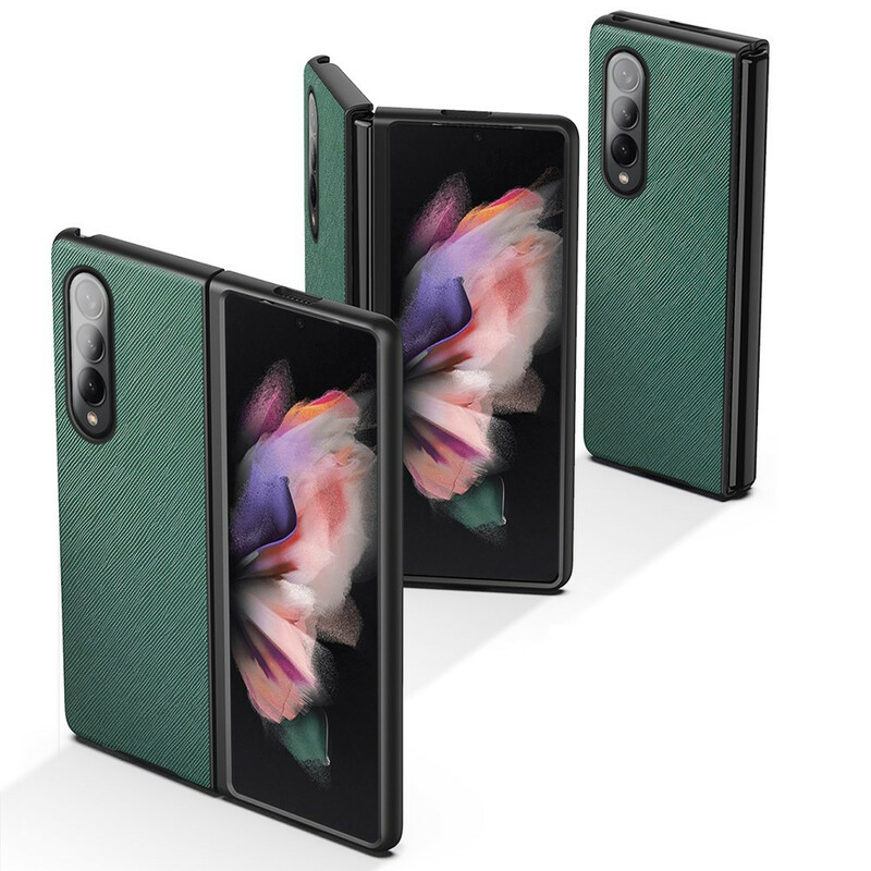 Samsung Galaxy Z Fold 3 5G Teksturoitu nahkainen kotelo