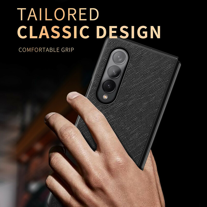 Samsung Galaxy Z Fold 3 5G Teksturoitu nahkainen kotelo