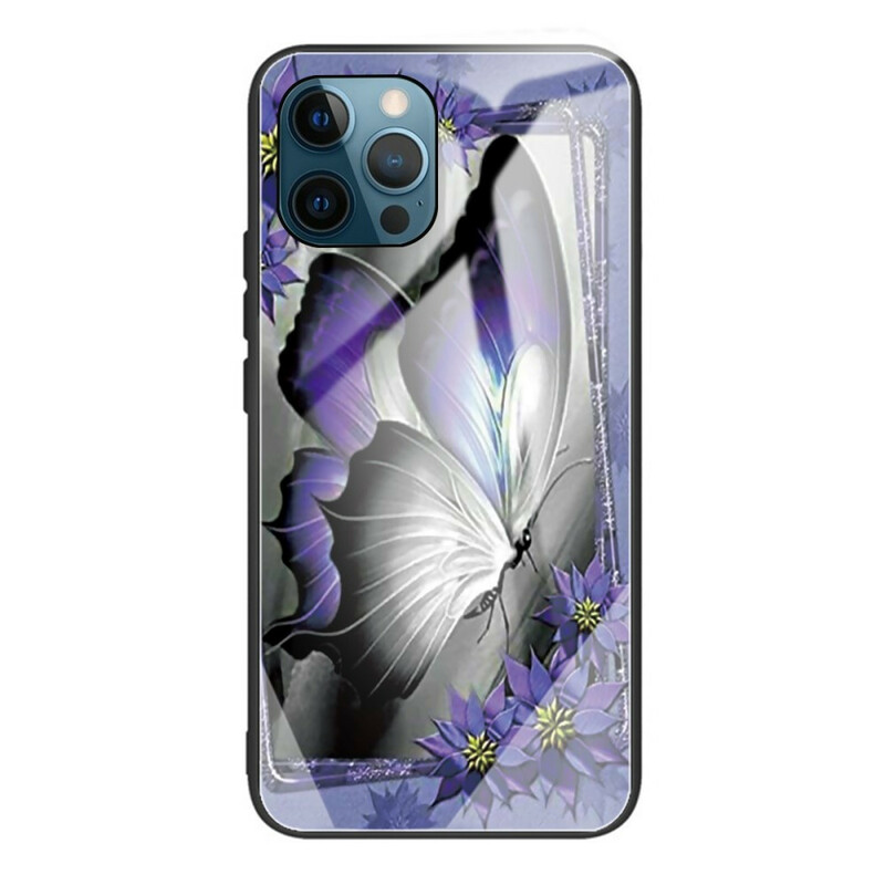 iPhone 13 Pro kotelo karkaistu lasi Butterfly Purple