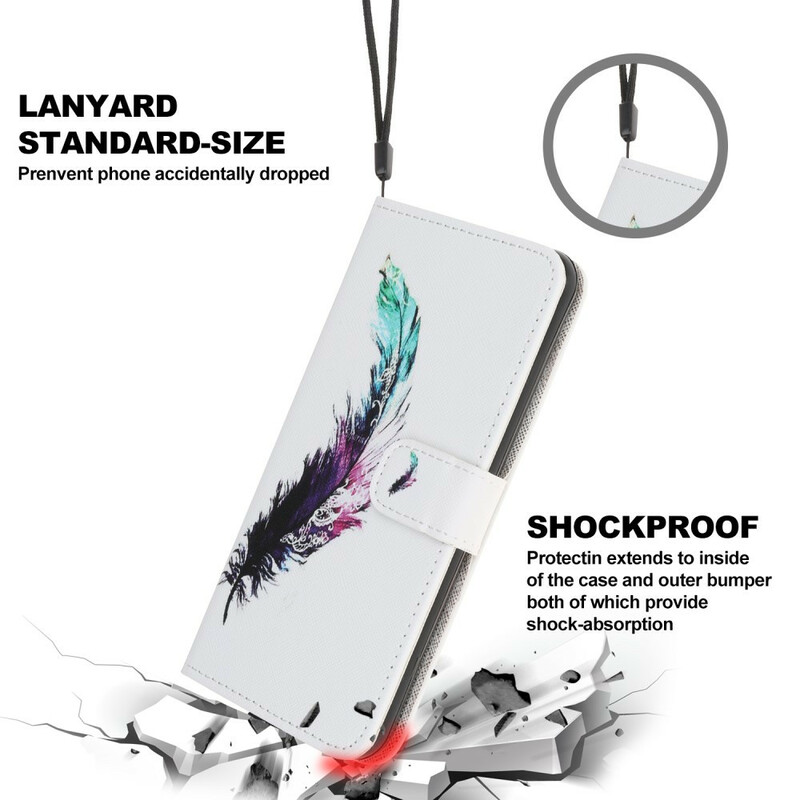 iPhone 13 Pro Feather Strap -kotelo