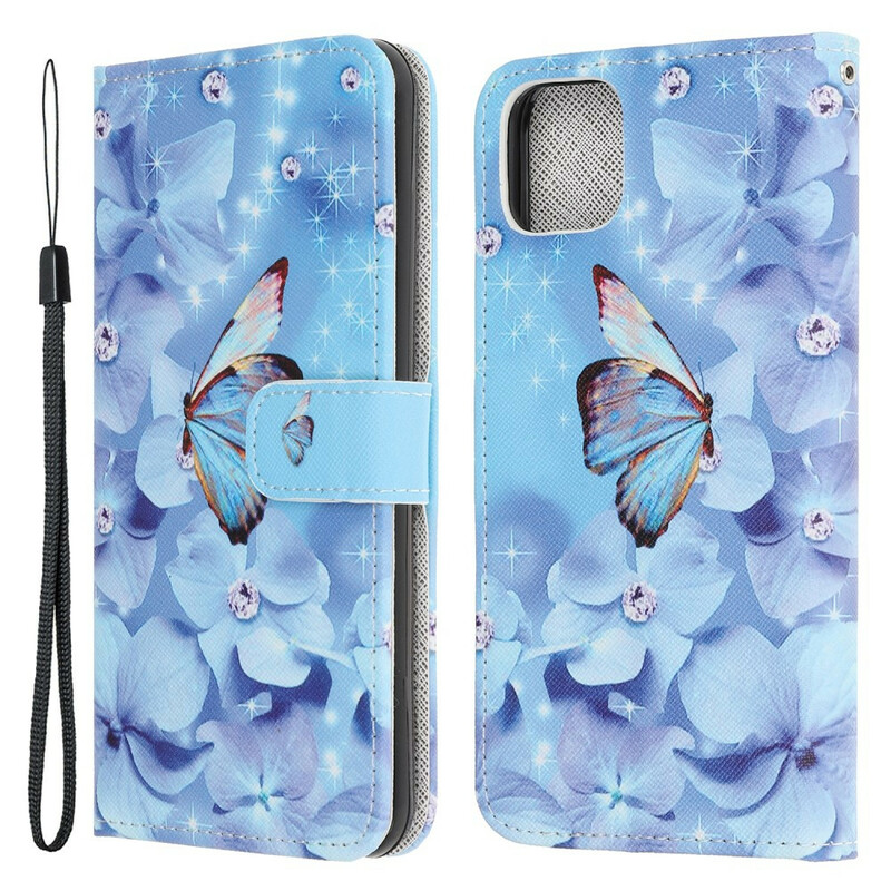 iPhone 13 Pro Diamond Butterfly hihna tapauksessa