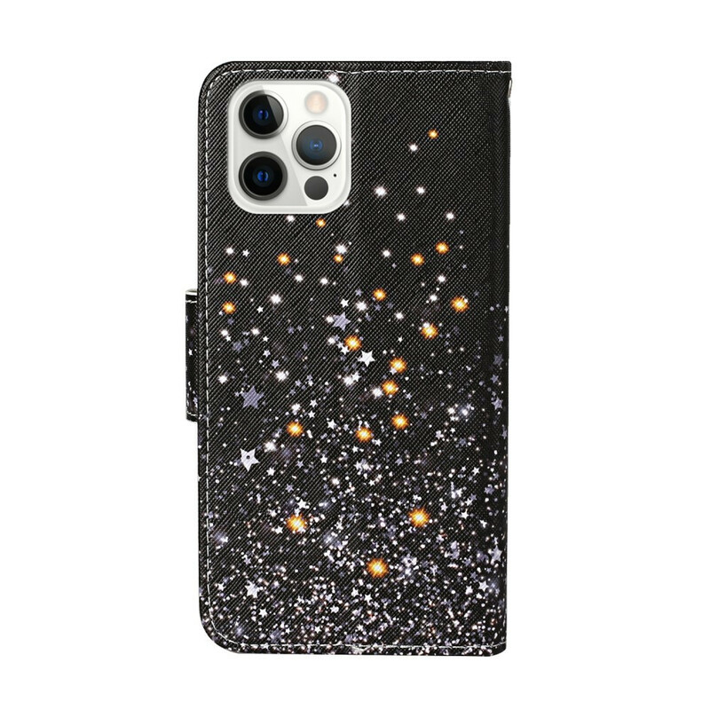 iPhone 13 Pro Star ja Glitter Kotelo hihnalla