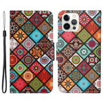 iPhone 13 Pro Patchwork Mandalas Kotelo hihnalla