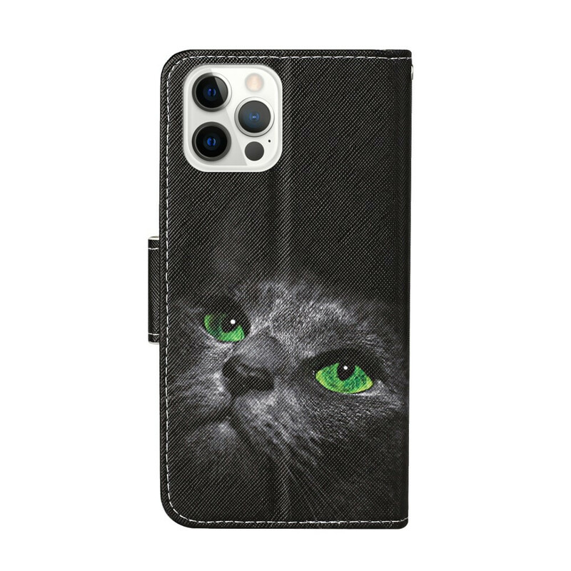 iPhone 13 Pro Vihreä Cat Eye Case hihnalla