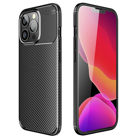 iPhone 13 Pro Joustava hiilikuitu tekstuuri Case