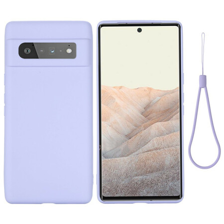 Google Pixel 6 Pro Liquid Silikoni kotelo hihnalla