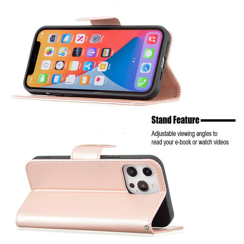 Kotelo iPhone 13 Pro Perhonen painettu kaulanauha