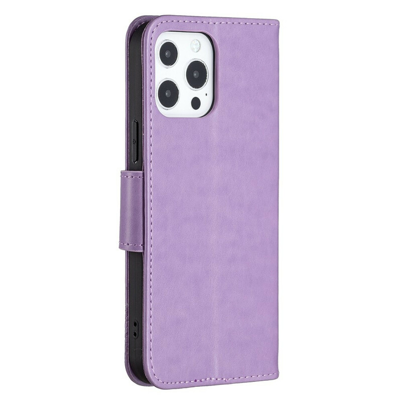 Kotelo iPhone 13 Pro Perhonen painettu kaulanauha