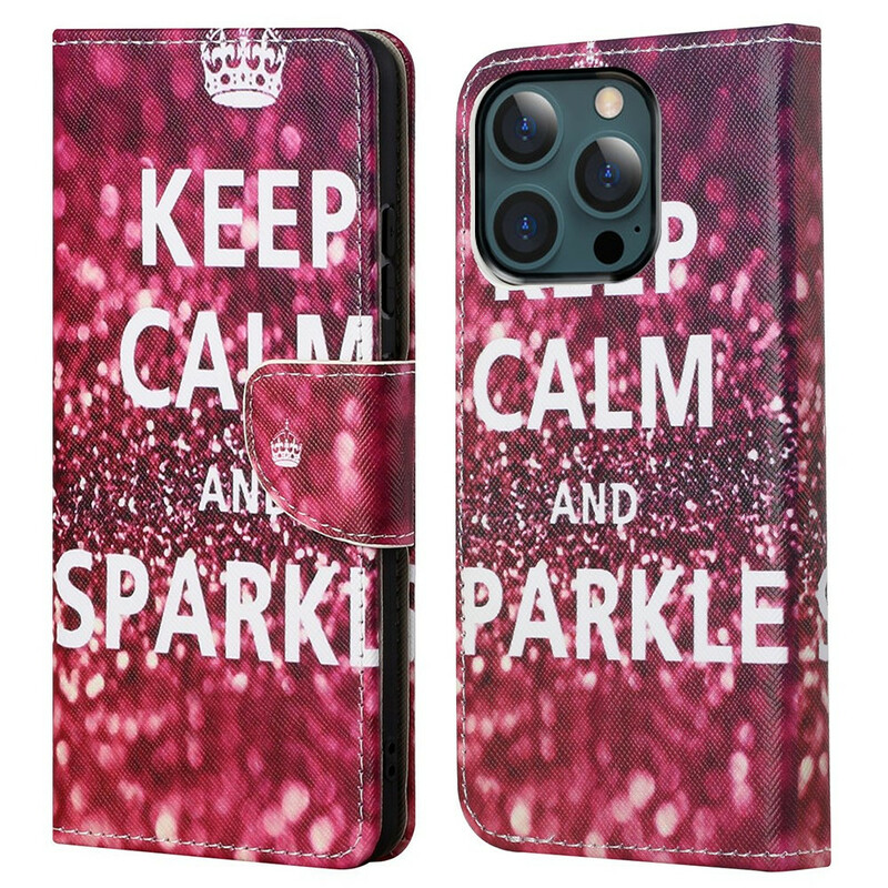 Kotelo iPhone 13 Pro Maxille Keep Calm and Sparkle