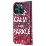 Kotelo iPhone 13 Pro Maxille Keep Calm and Sparkle