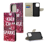 Kotelo iPhone 13 Pro Maxille Keep Calm and Sparkle