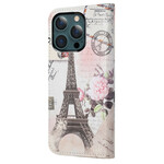 Kotelo iPhone 13 Pro Max Eiffel-torni Retro