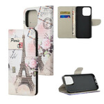 Kotelo iPhone 13 Pro Max Eiffel-torni Retro