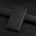 Flip Cover iPhone 13 Pro Carbon Fiber -suojus ja hihna