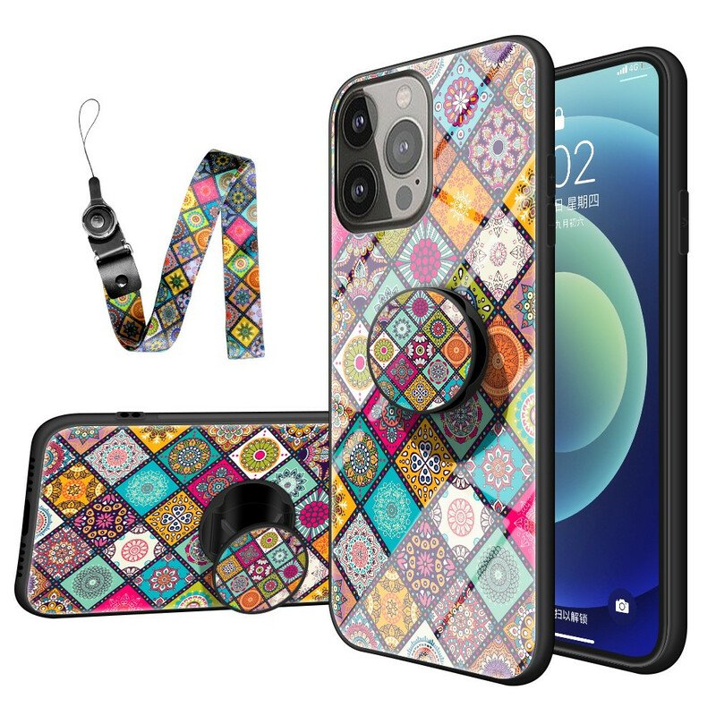 iPhone 13 Pro magneettinen Patchwork-kotelo