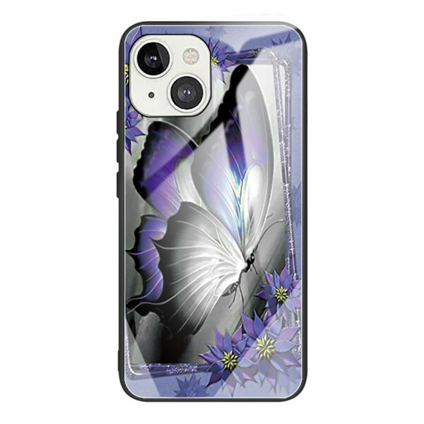 iPhone 13 Kotelo karkaistu lasi Perhonen violetti