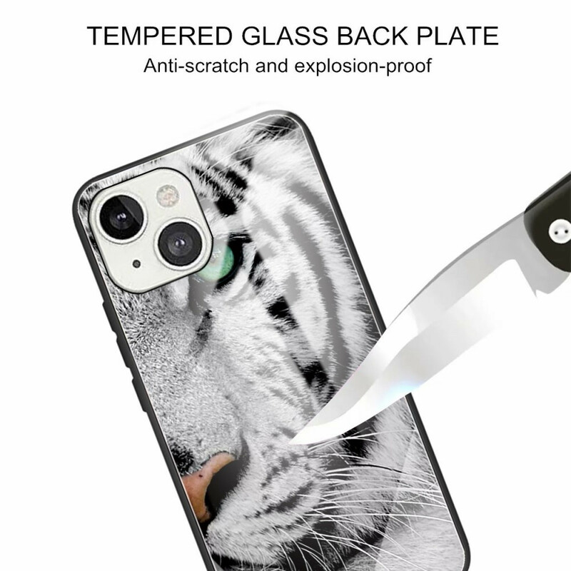 IPhone 13 Tiger karkaistu lasi tapauksessa