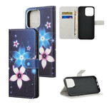 Kotelo iPhone 13 Lunar Flowers kanssa Lanyard