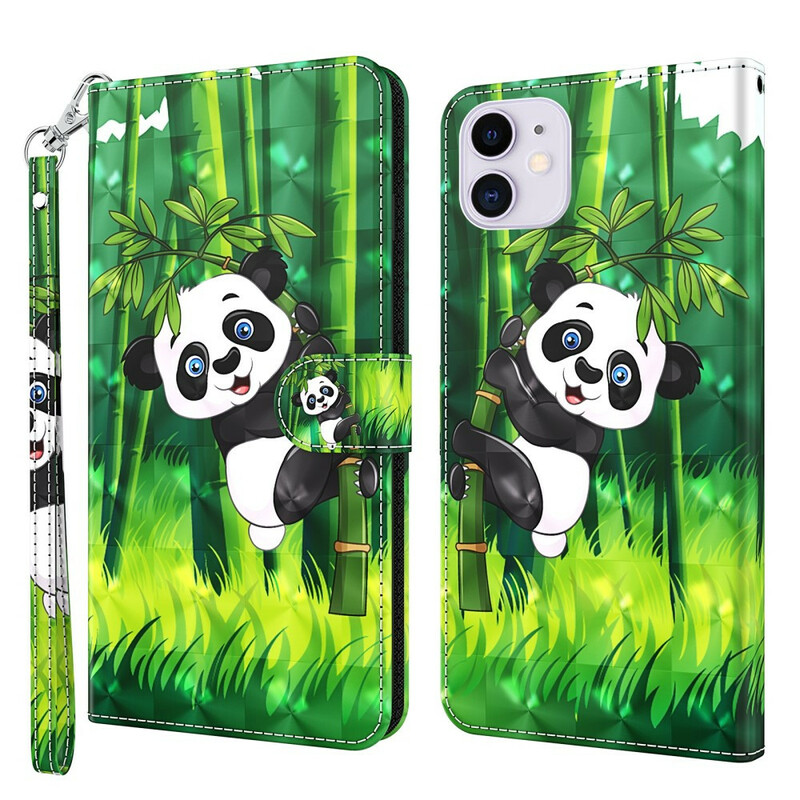 Kotelo iPhone 13 Panda ja bambu