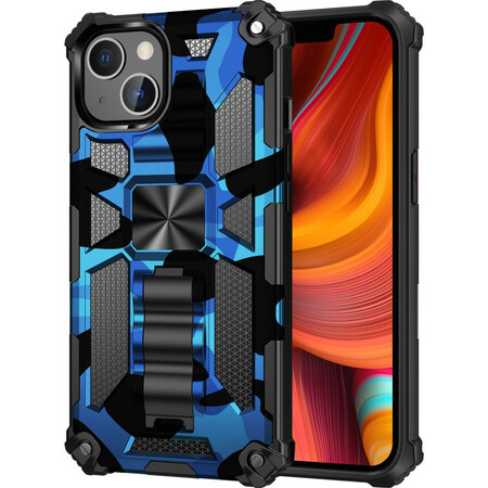 iPhone 13 Pro Max Camouflage Case Irrotettava jalusta
