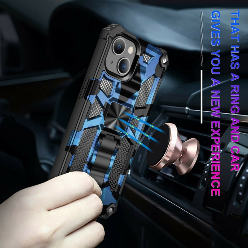 iPhone 13 Pro Max Camouflage Case Irrotettava jalusta