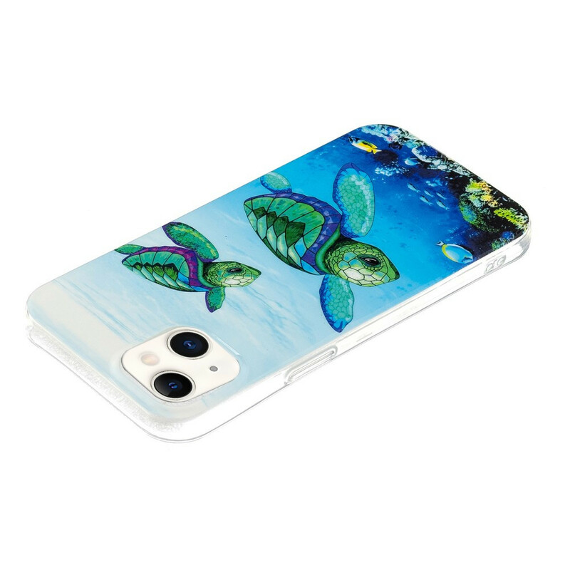 Kilpikonnat fluoresoiva iPhone 13 tapauksessa