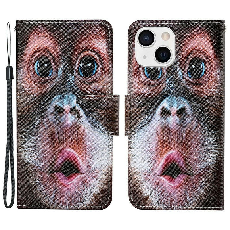 Kotelo iPhone 13 Apina, jossa on kiinnityslenkki