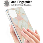 Flashy geometrinen marmori iPhone 13 tapauksessa