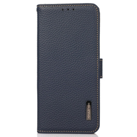 Kotelo iPhone 13 Aitoa nahkaa Litchi KHAZNEH