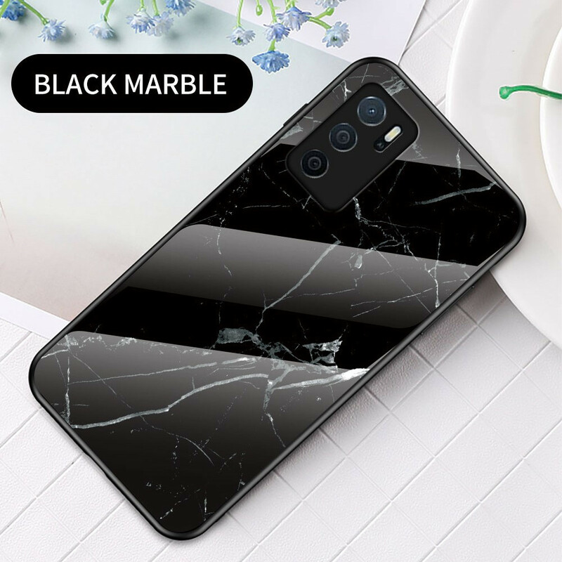 Oppo A16 / A16s Marble Colors karkaistu lasi asia