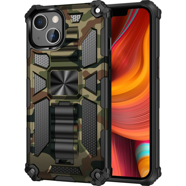 iPhone 13 Camouflage Case Irrotettava jalusta